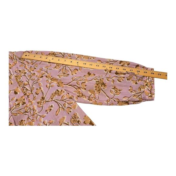 J Jill Womens Button Up Shirt Size 2X Pink Floral Print Long Sleeves Lightweight - Picture 9 of 11